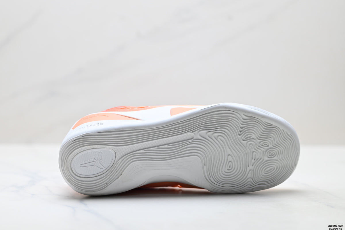 Nike Kobe Peach Orange Mesh basketball shoes, product detail photo 9