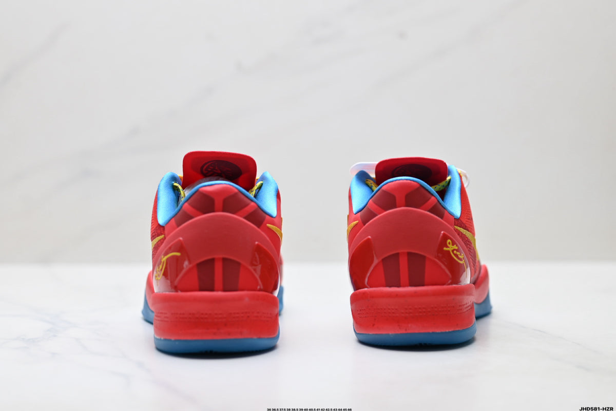Nike Kobe Red Yellow Blue basketball shoes, product detail photo 6