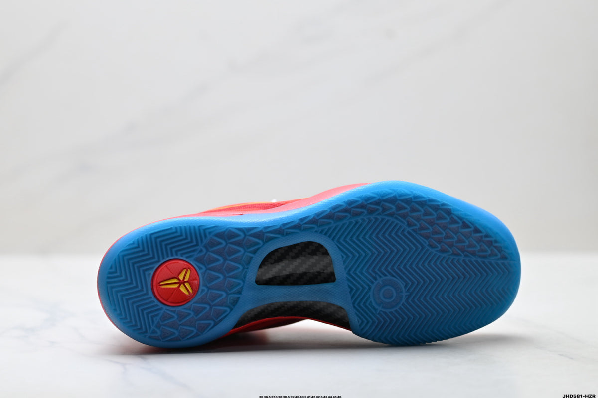 Nike Kobe Red Yellow Blue basketball shoes, product detail photo 9