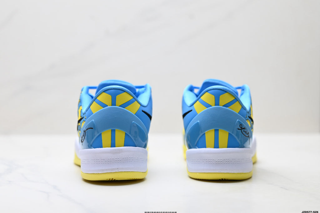 Nike Kobe Blue Yellow Horse Print basketball shoes, product detail photo 6