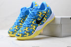 Nike Kobe Blue Yellow Horse Print basketball shoes, product detail photo 8