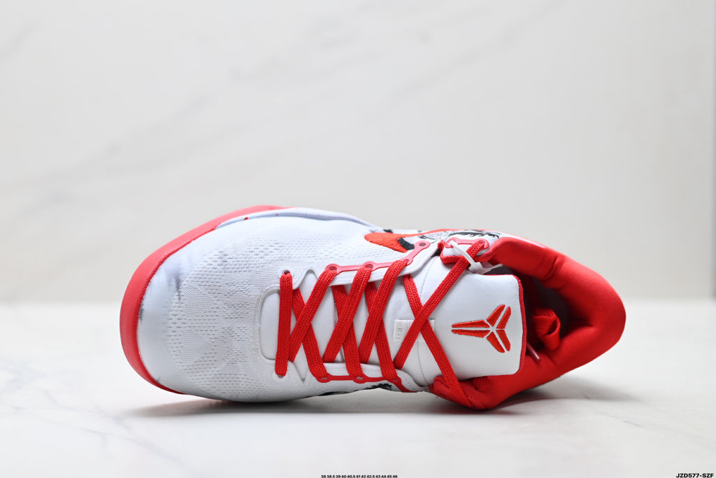 Nike Kobe White Red Horse Print basketball shoes, product detail photo 2