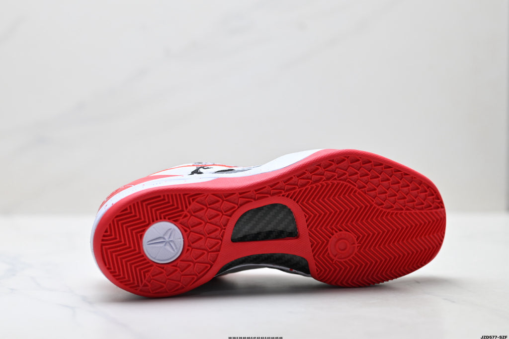 Nike Kobe White Red Horse Print basketball shoes, product detail photo 9