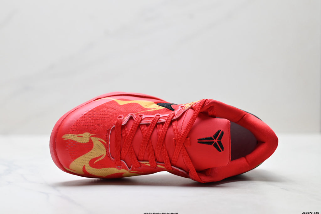 Nike Kobe Red Gold Horse Print basketball shoes, product detail photo 2