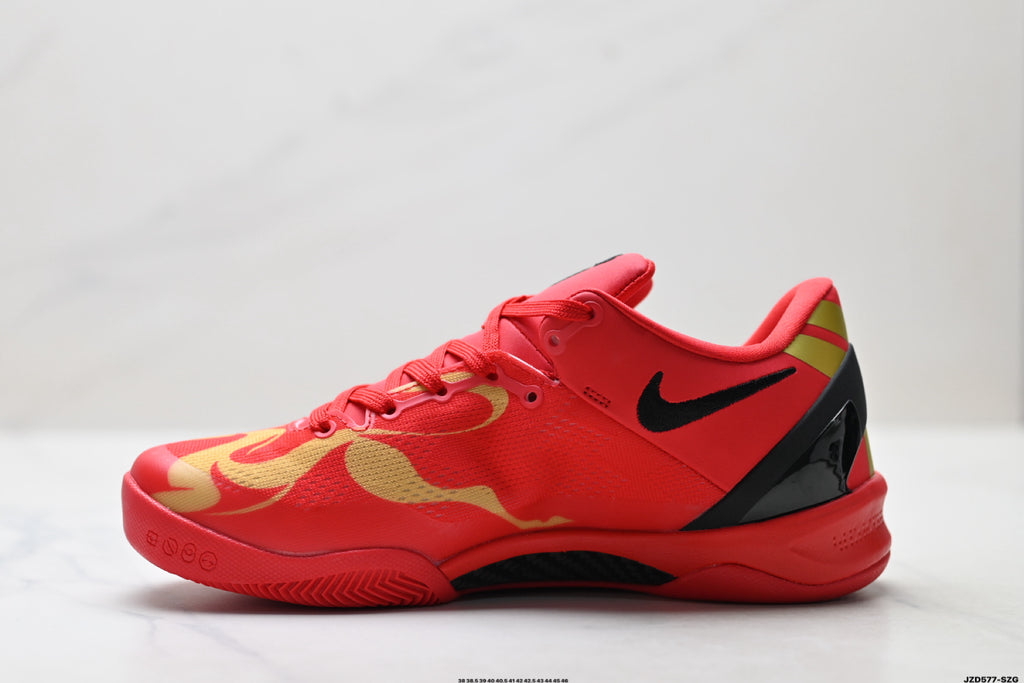 Nike Kobe Red Gold Horse Print basketball shoes, product detail photo 3