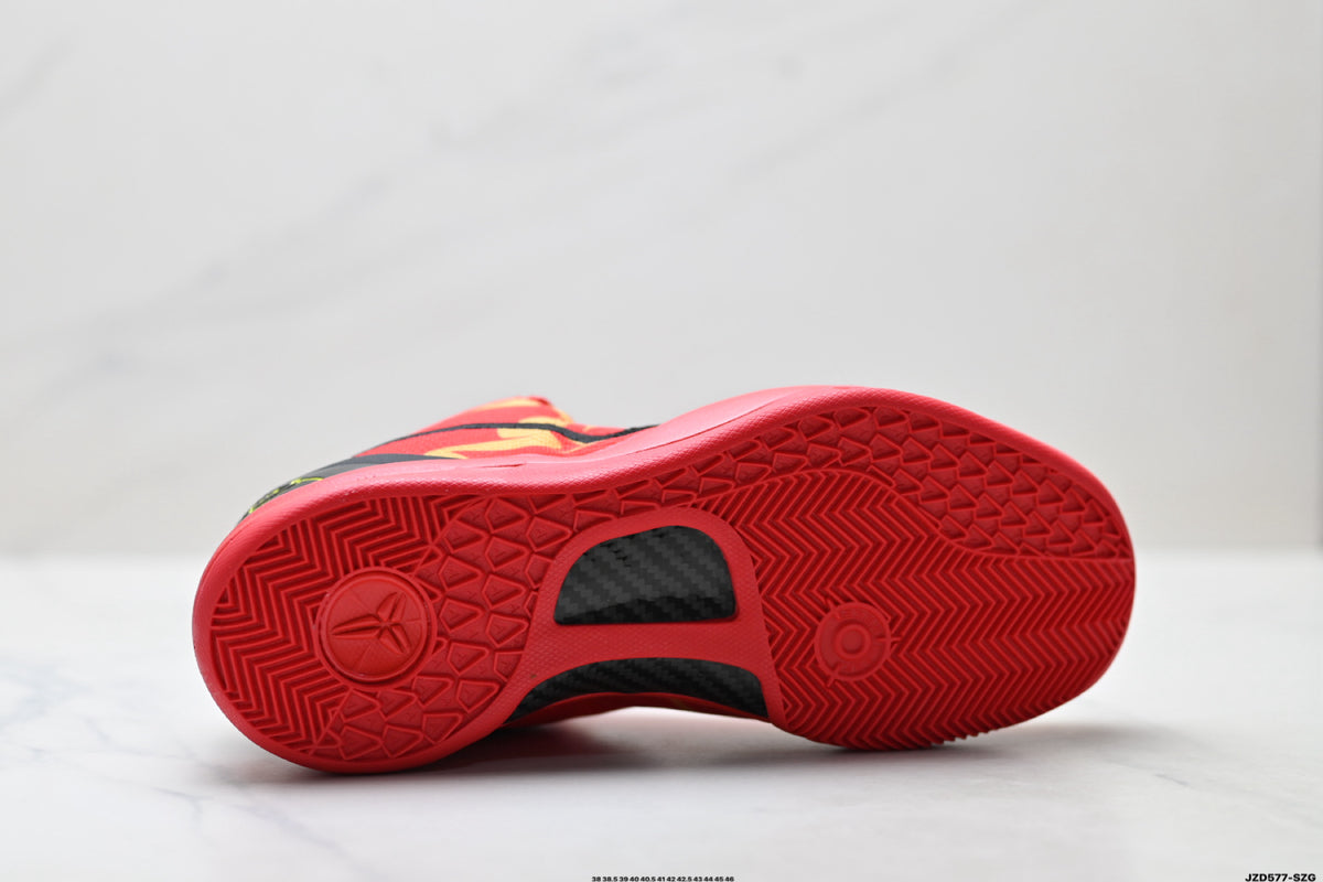 Nike Kobe Red Gold Horse Print basketball shoes, product detail photo 9