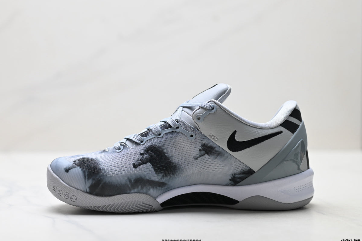 Nike Kobe Gray Black Horse Print basketball shoes, product detail photo 3