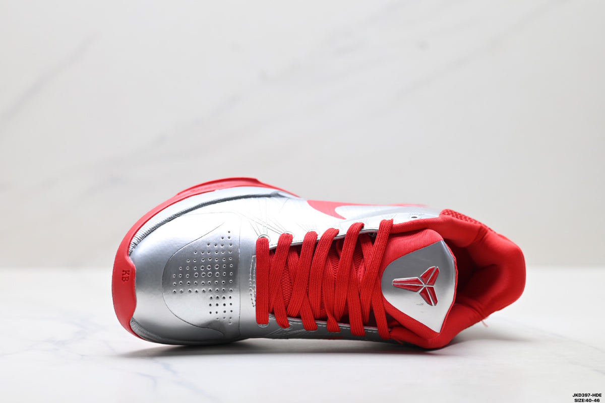 Nike Kobe Metallic Silver Red basketball shoes, product detail photo 2