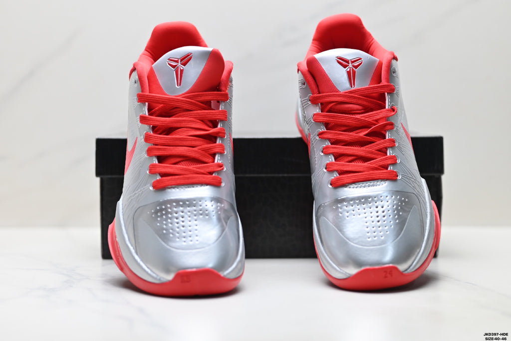 Nike Kobe Metallic Silver Red basketball shoes, product detail photo 7