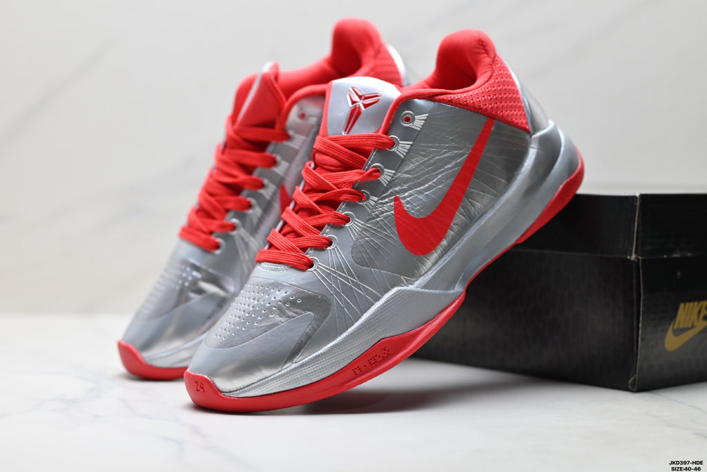 Nike Kobe Metallic Silver Red basketball shoes, product detail photo 8