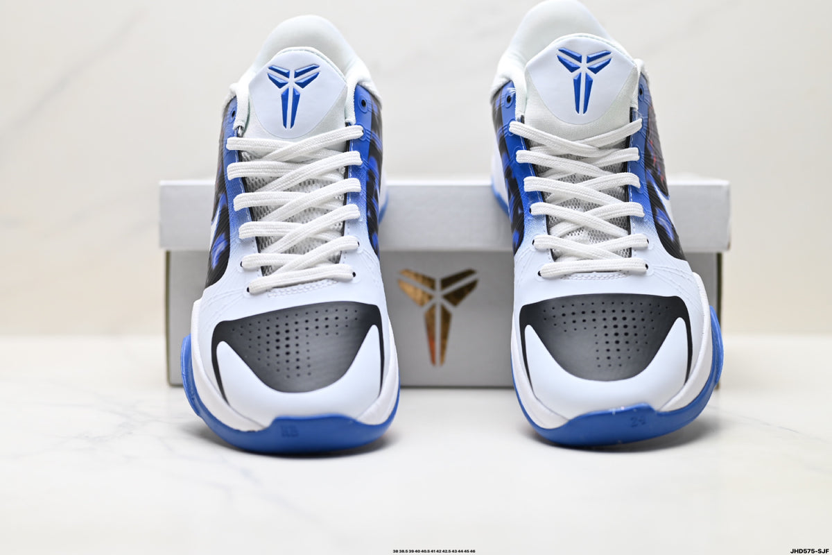Nike Kobe White Blue Horse Graphic basketball shoes, product detail photo 7