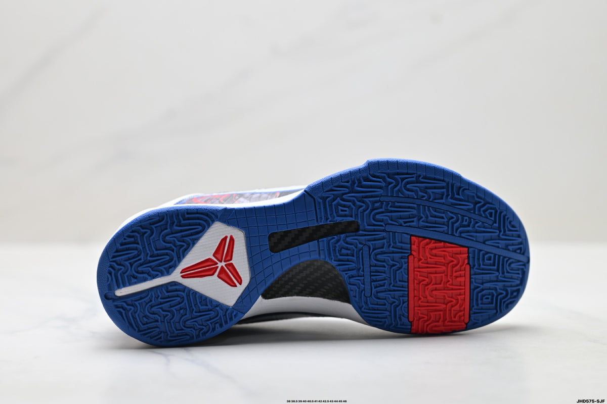 Nike Kobe White Blue Horse Graphic basketball shoes, product detail photo 9