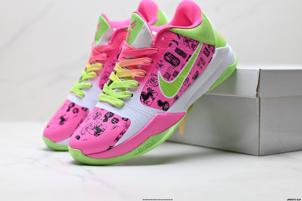 Nike Kobe Pink Lime Graphic basketball shoes, product detail photo 8