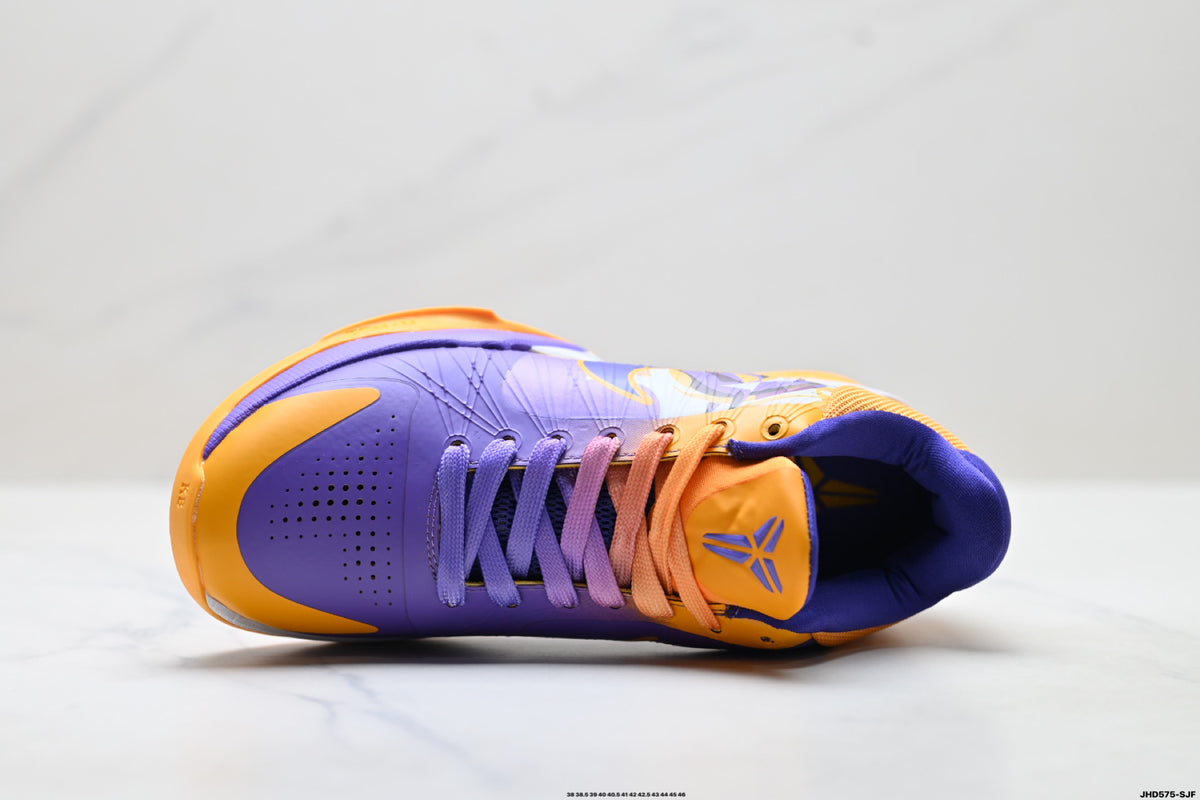 Nike Kobe Purple Gold Abstract basketball shoes, product detail photo 2