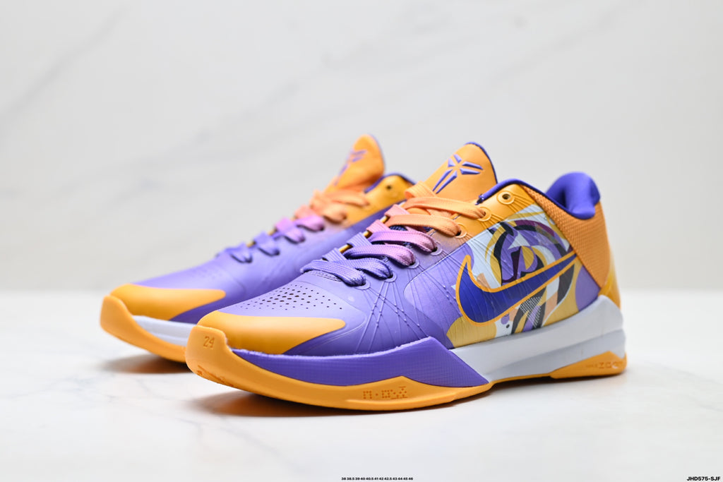 Nike Kobe Purple Gold Abstract basketball shoes, product detail photo 4