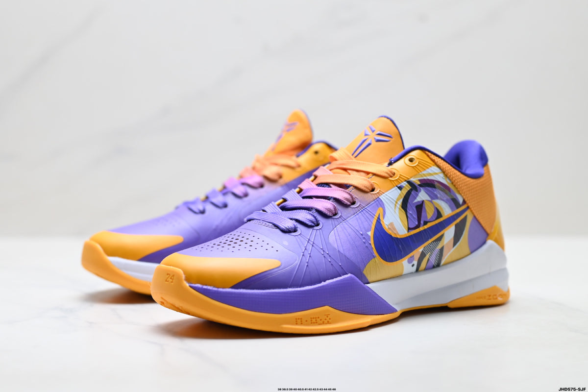 Nike Kobe Purple Gold Abstract basketball shoes, product detail photo 4