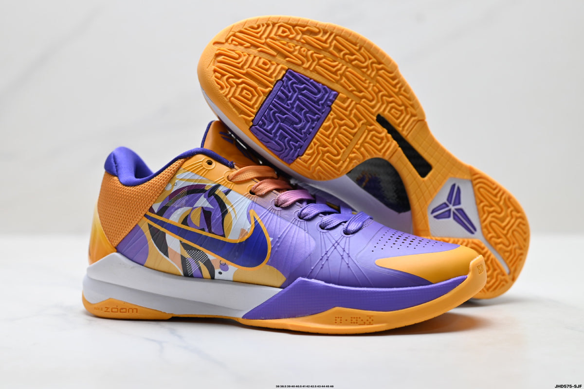 Nike Kobe Purple Gold Abstract basketball shoes, product detail photo 5