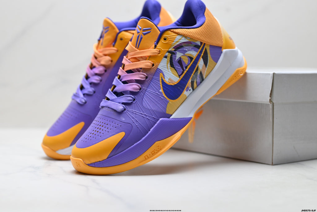 Nike Kobe Purple Gold Abstract basketball shoes, product detail photo 8