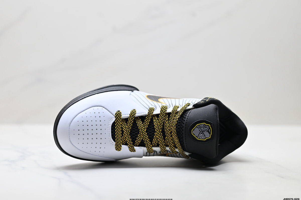 Nike Kobe White Black Gold basketball shoes, product detail photo 2