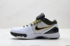 Nike Kobe White Black Gold basketball shoes, product detail photo 3