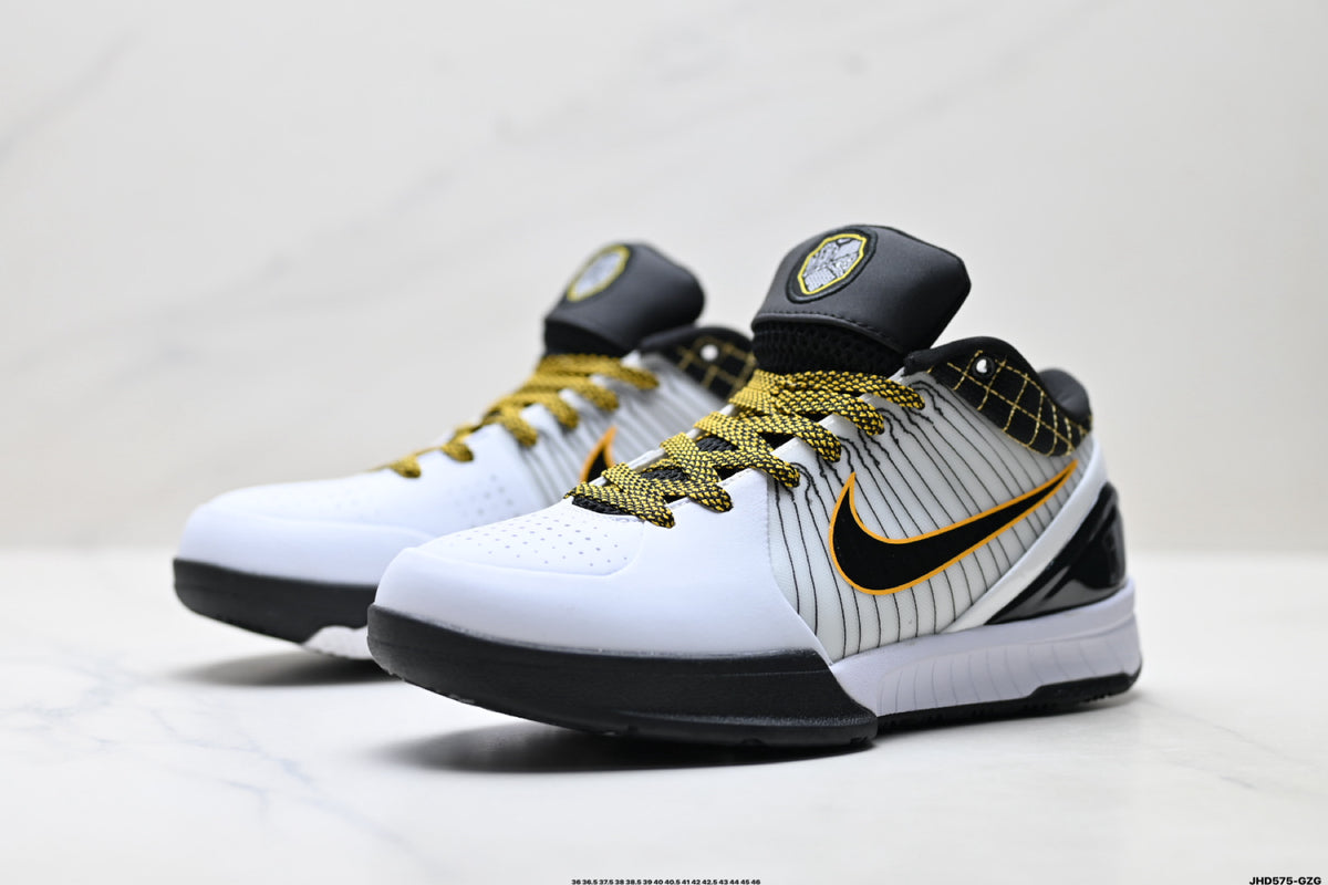 Nike Kobe White Black Gold basketball shoes, product detail photo 4