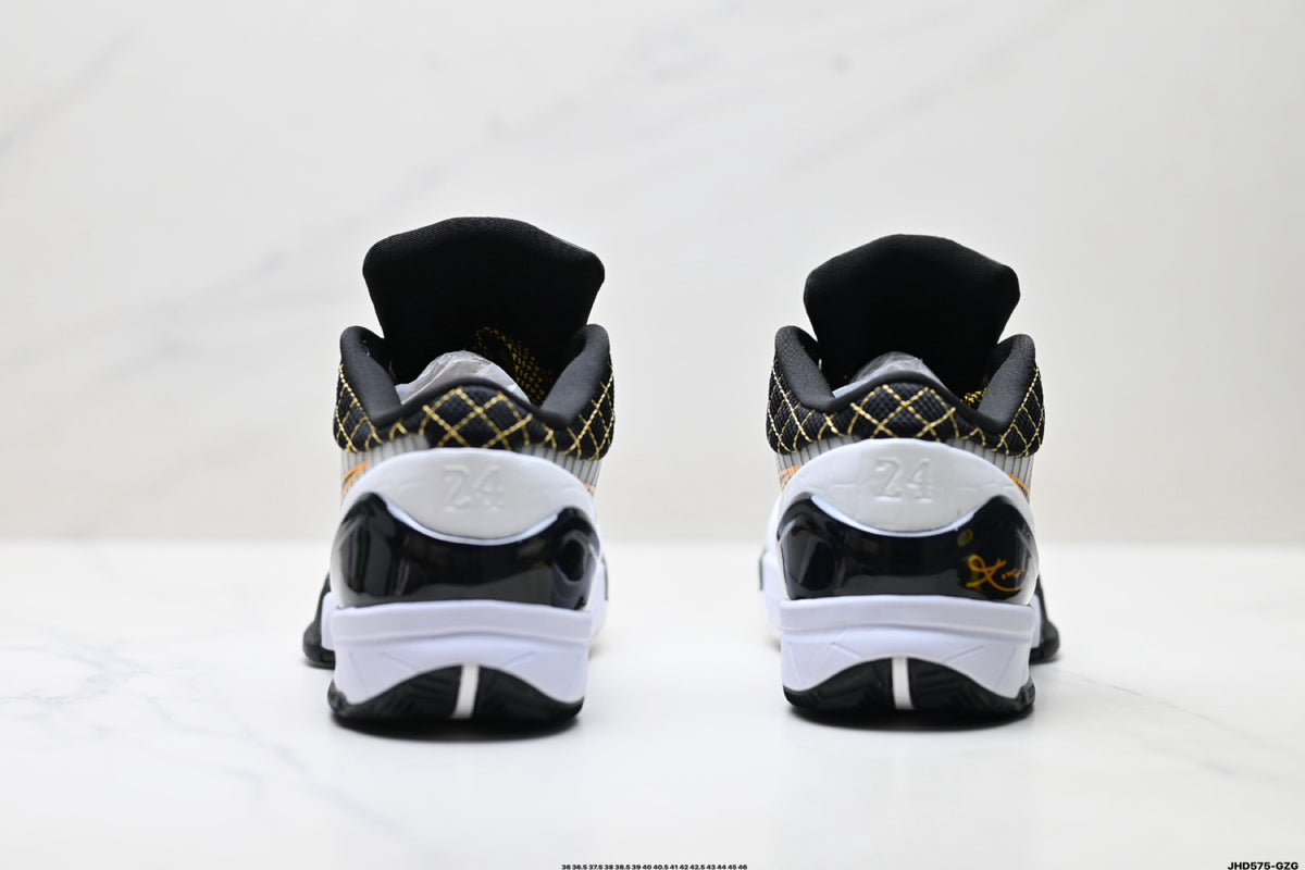 Nike Kobe White Black Gold basketball shoes, product detail photo 6