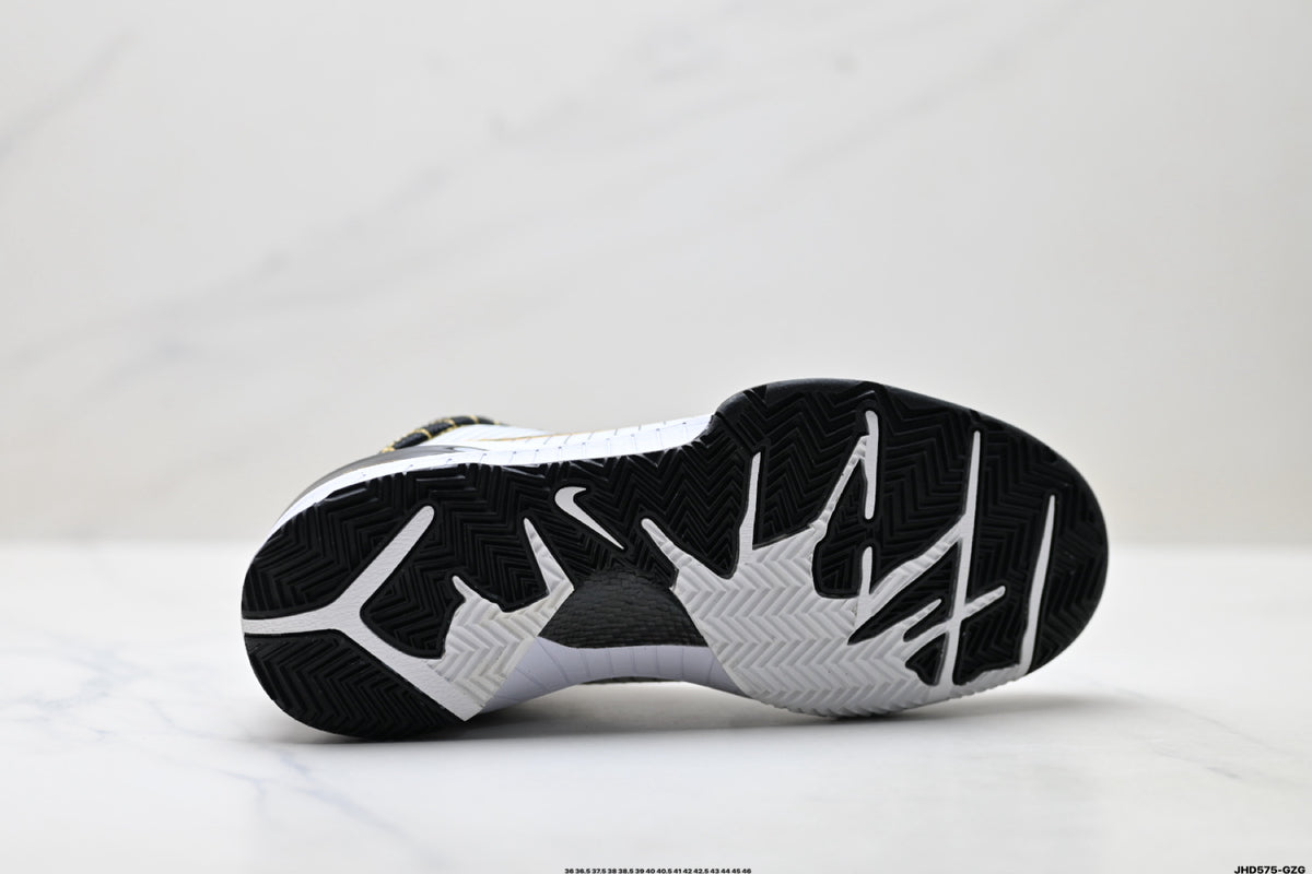 Nike Kobe White Black Gold basketball shoes, product detail photo 9