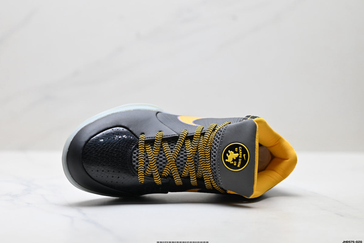 Nike Kobe Black Gold Purple basketball shoes, product detail photo 2