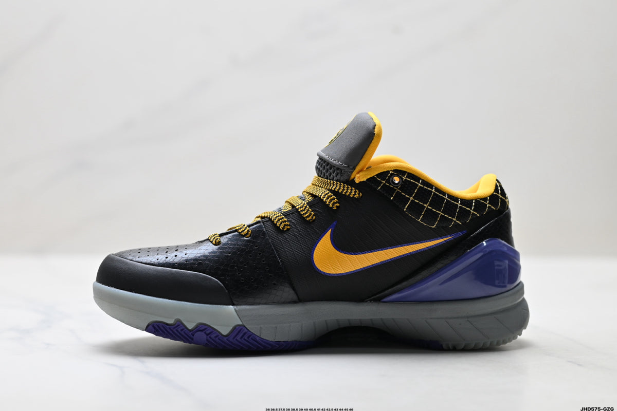 Nike Kobe Black Gold Purple basketball shoes, product detail photo 3