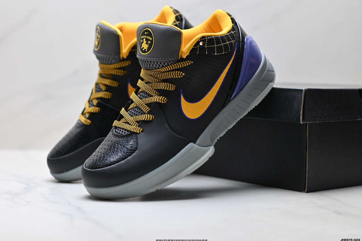 Nike Kobe Black Gold Purple basketball shoes, product detail photo 8