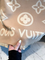 Louis Vuitton Style Oversized Monogram Scarf product detail 4