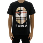 Bape Burberry Plaid Ape Head by Bathing Ape Tee - image 3