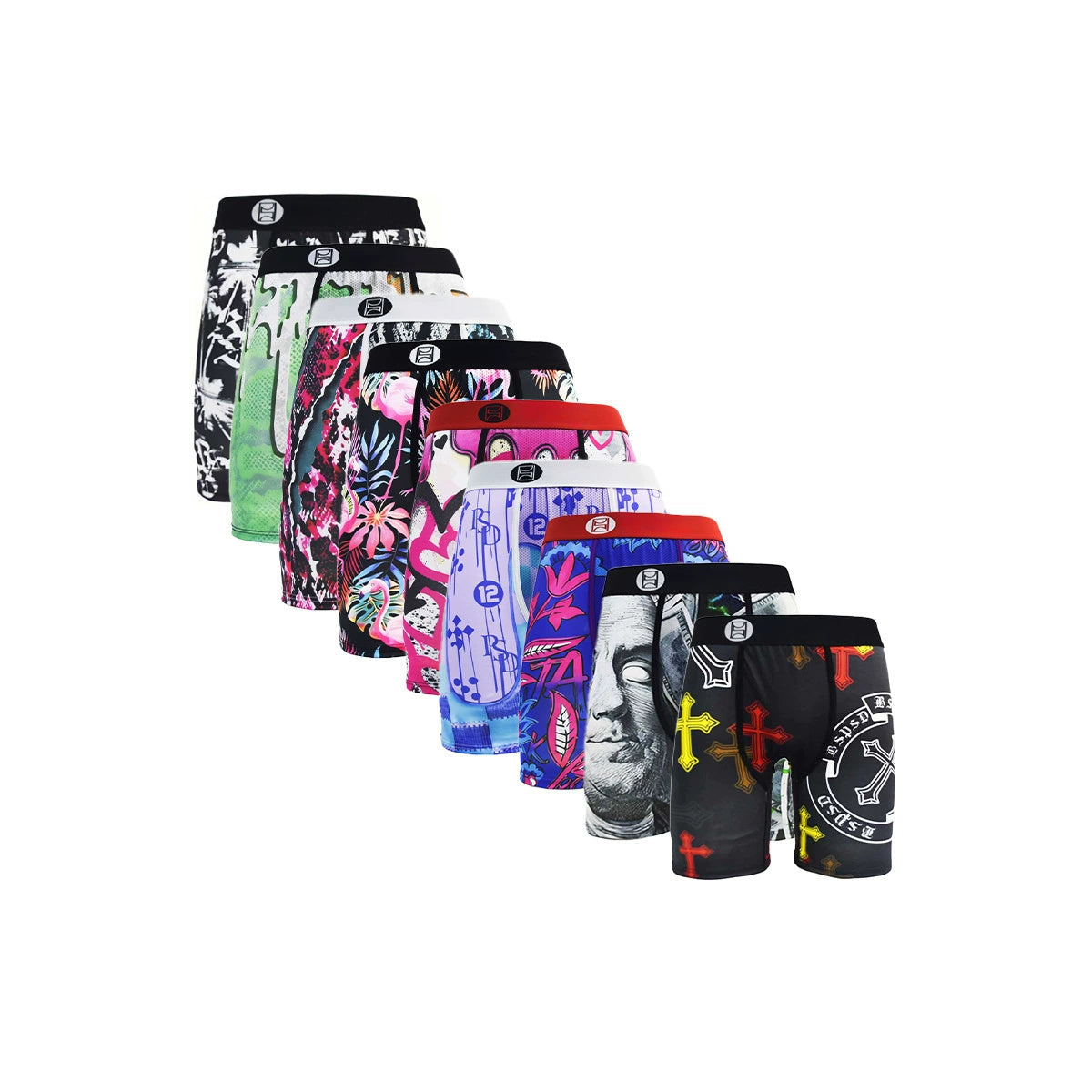 PSD Style Men’s Digital Print Breathable Boxer Briefs product image 5
