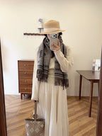 Miu Miu Style All-Over Logo Fringe Scarf product detail 6