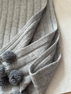 Miu Miu Style Pom-Pom Rib-Knit Scarf product detail 6