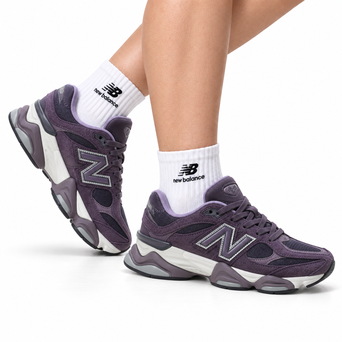 New Balance 9060 Lifestyle Sneakers – Purple Grey