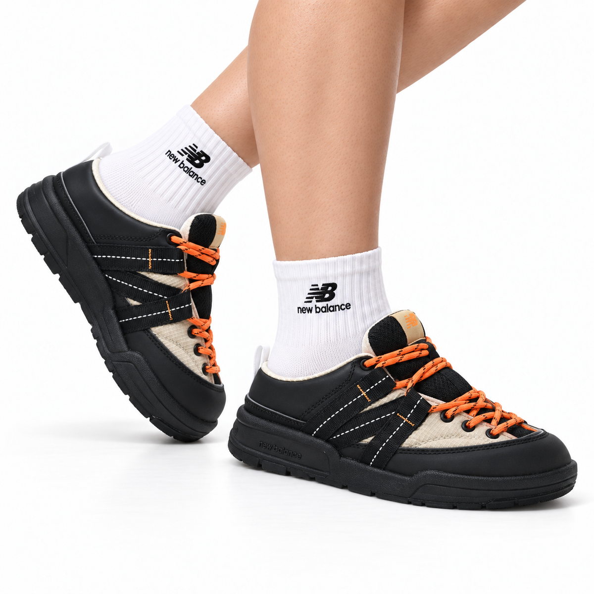 New Balance Outdoor Mule Clogs – Black Beige Orange