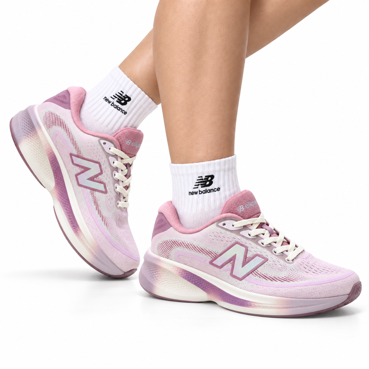 New Balance Ellipse v1 Running Shoes – White Pink