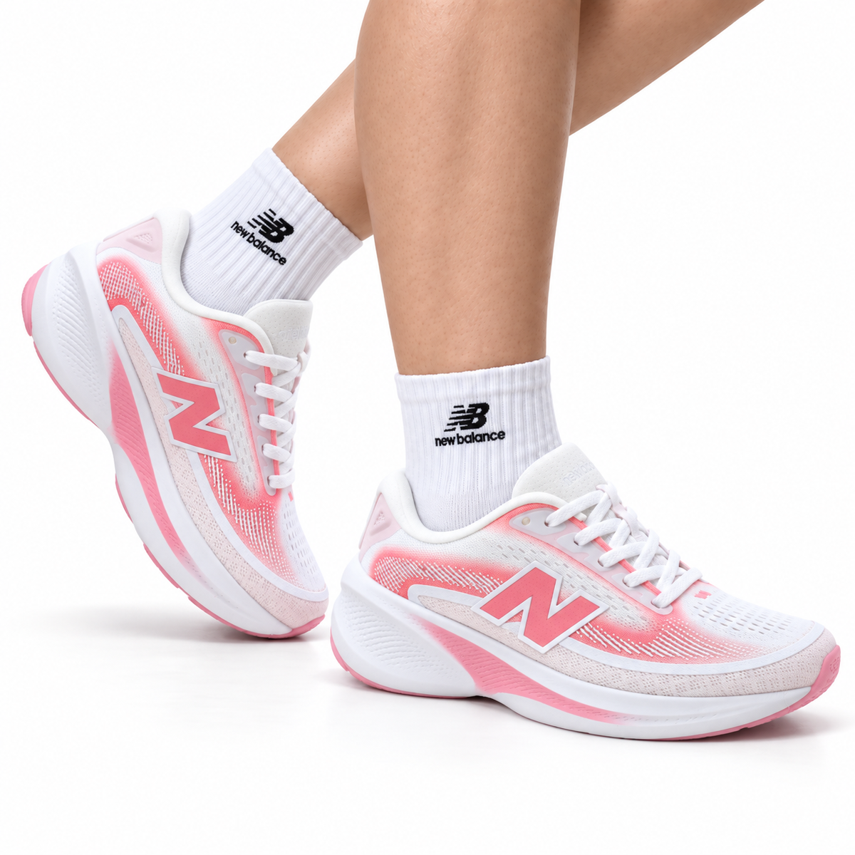 New Balance Lightweight Running Shoes - White Pink