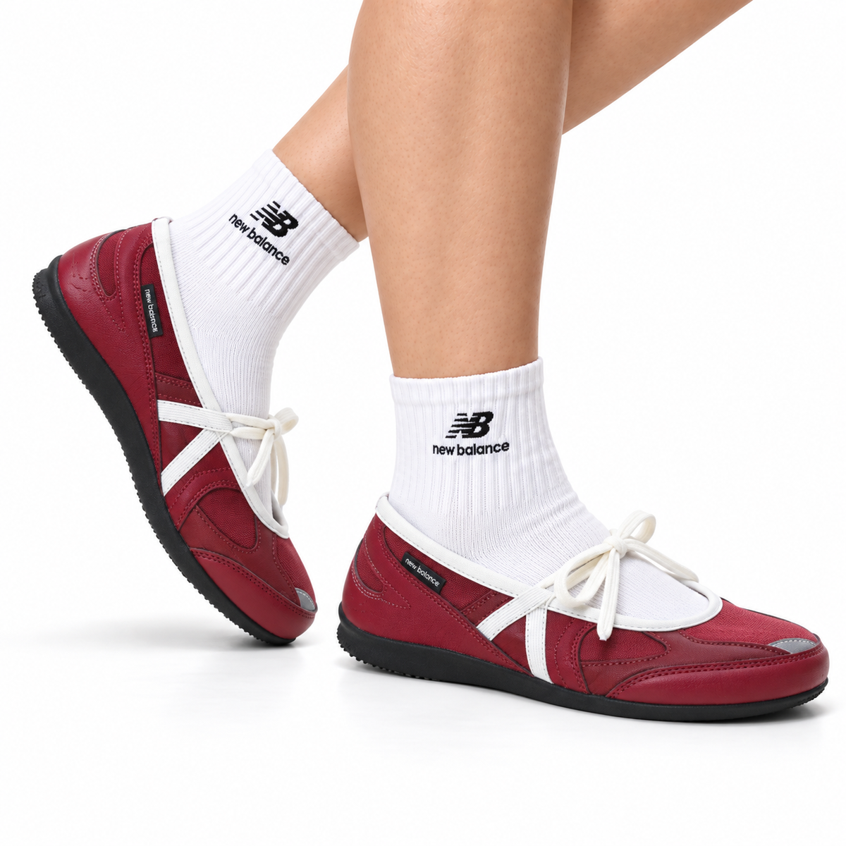 New Balance Flat Breeze Mary Jane Shoes - Burgundy