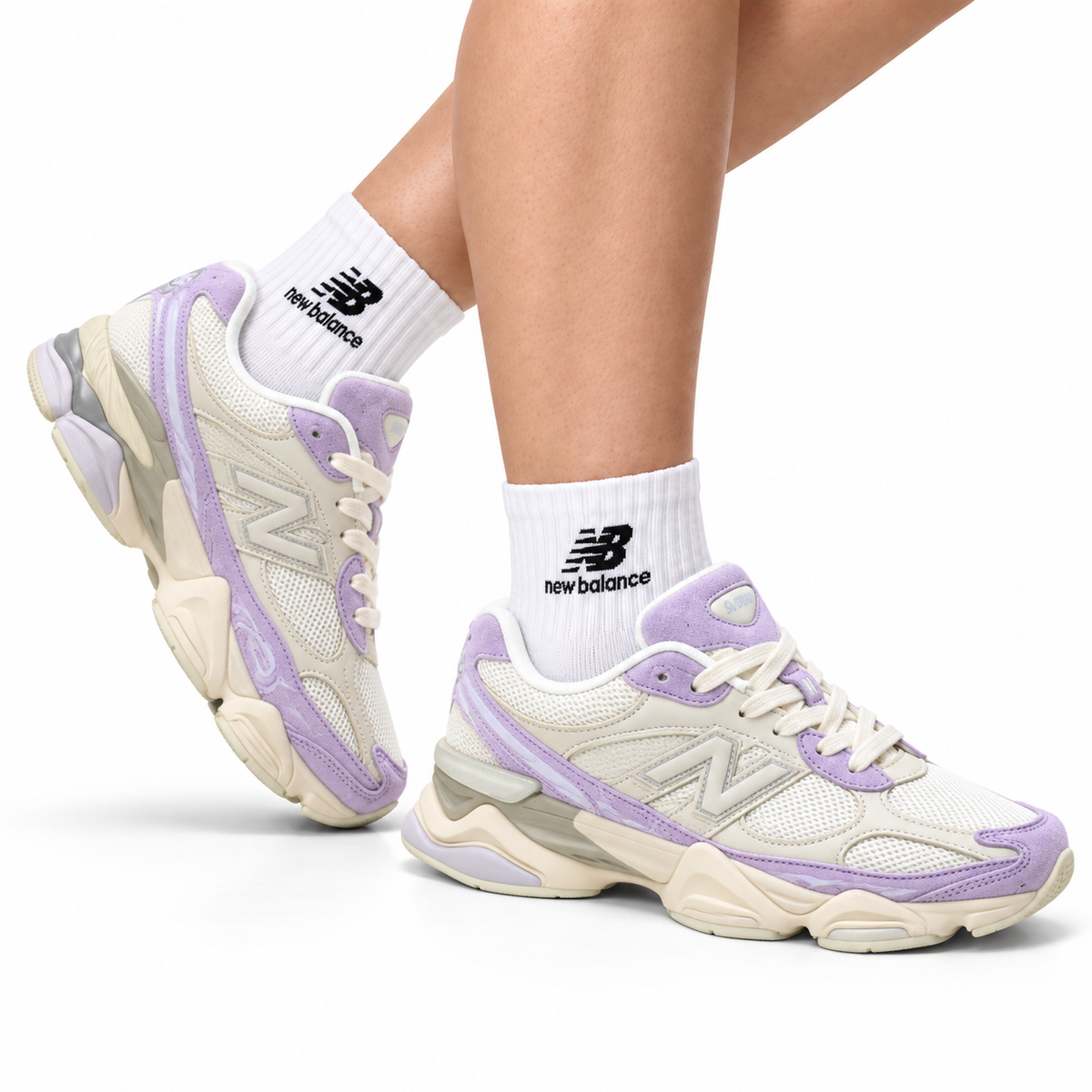 New Balance 9060 Sneakers - Cream Lavender