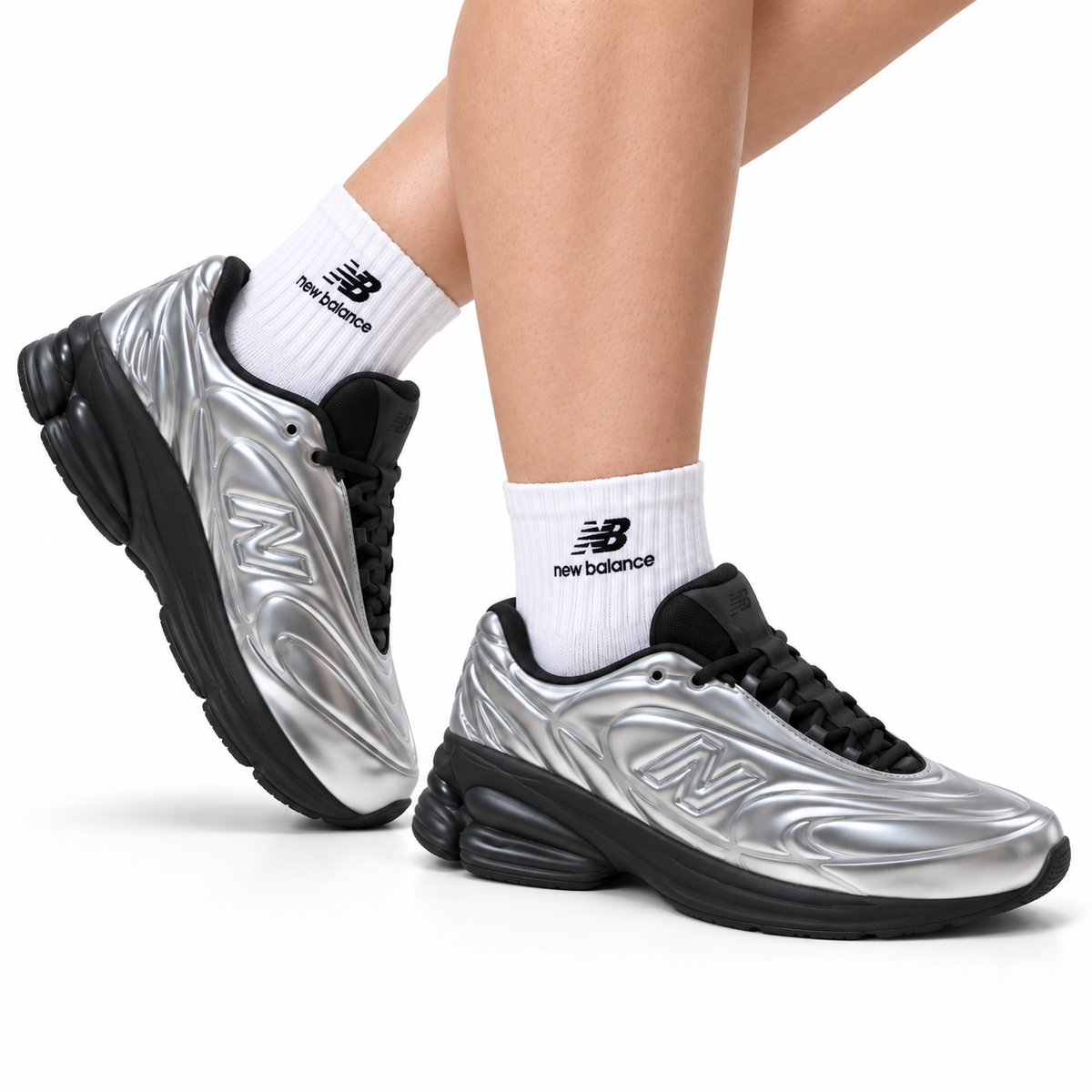 New Balance 9060 Sneakers - Silver Black Metallic