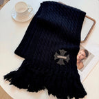 New York Yankees Style Cable-Knit Fringe Scarf product detail 5