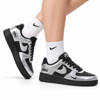 Nike Air Force 1 '07 LV8 Low-Top Sneakers – Metallic Silver/Black