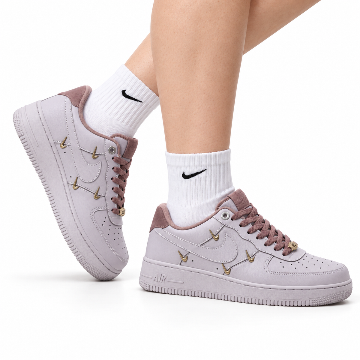 Nike Air Force 1 Low Mini Swoosh Collection | Premium Leather Sneakers