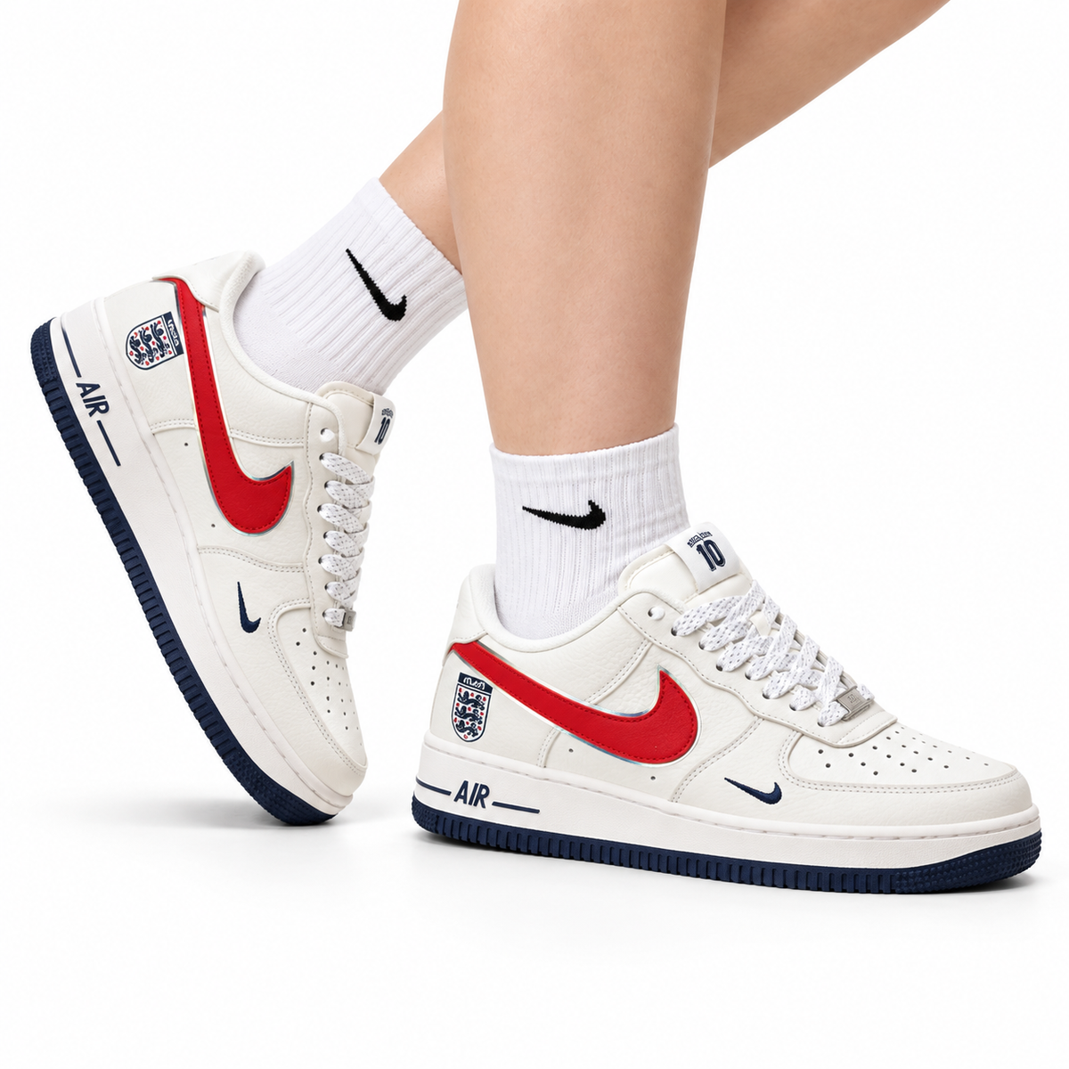 Nike Air Force 1 Low England Edition | White Red Classic Sneakers