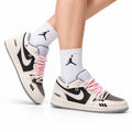 Nike Low-Top Sneakers Beige Black Pink Unisex Style 19 white background lifestyle main view