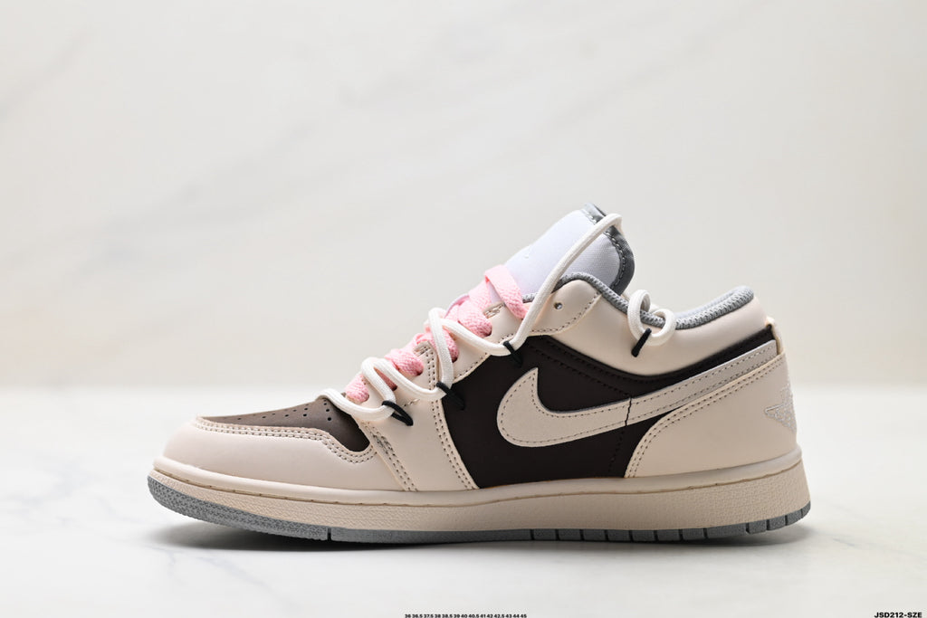 Nike Low-Top Sneakers Beige Black Pink Unisex Style 19 detail view 4
