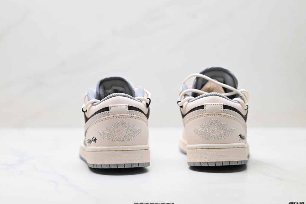Nike Low-Top Sneakers Beige Black Pink Unisex Style 19 detail view 7