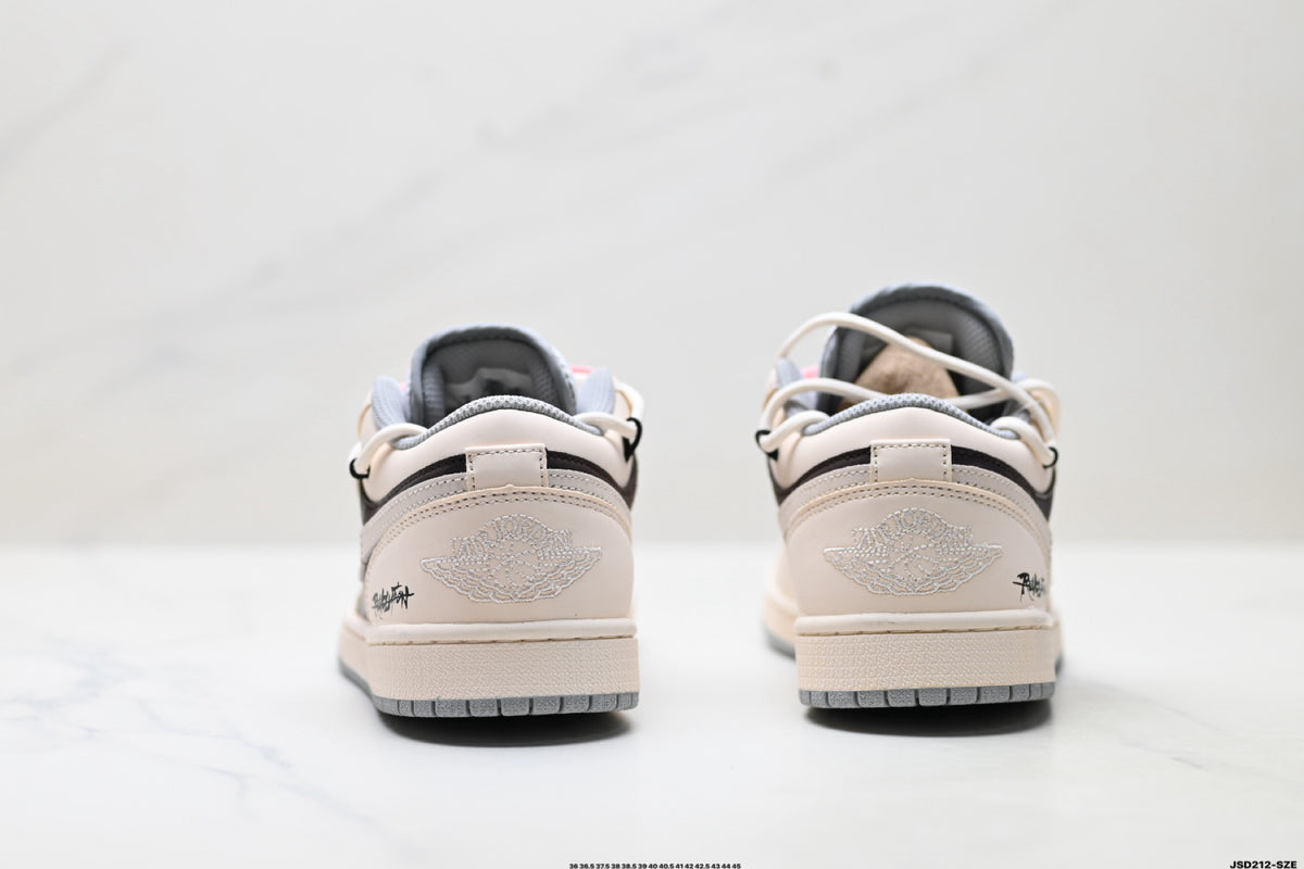 Nike Low-Top Sneakers Beige Black Pink Unisex Style 19 detail view 7